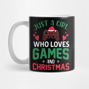 Just a Girl Who Loves Games and Christmas Mug